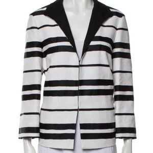 Lafayette 148 Black/White Striped Blazer/Jacket. Elevated Capsule. Perfect cond.